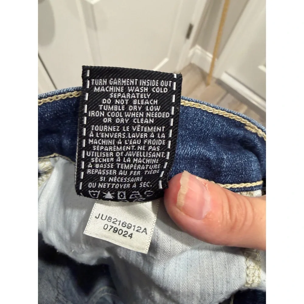 7‎ For All Mankind Womens Ankle Jeans Distressed Gwenevere Blue 28